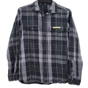 Tailor Vintage Reversable plaid button up shirt size M